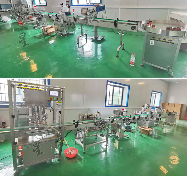 瓶裝香辣醬料灌裝機設(shè)備案例實拍圖